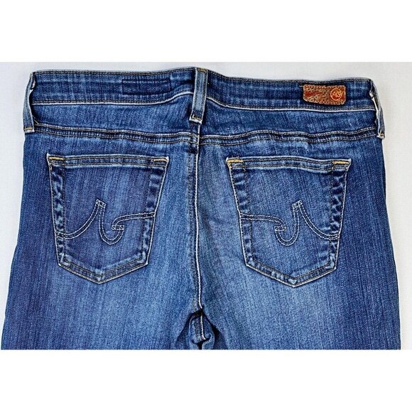 AG Adriano Goldschmied Size 29X24 Women The Stevie Crop Slim Straight Blue Jeans - Picture 9 of 12